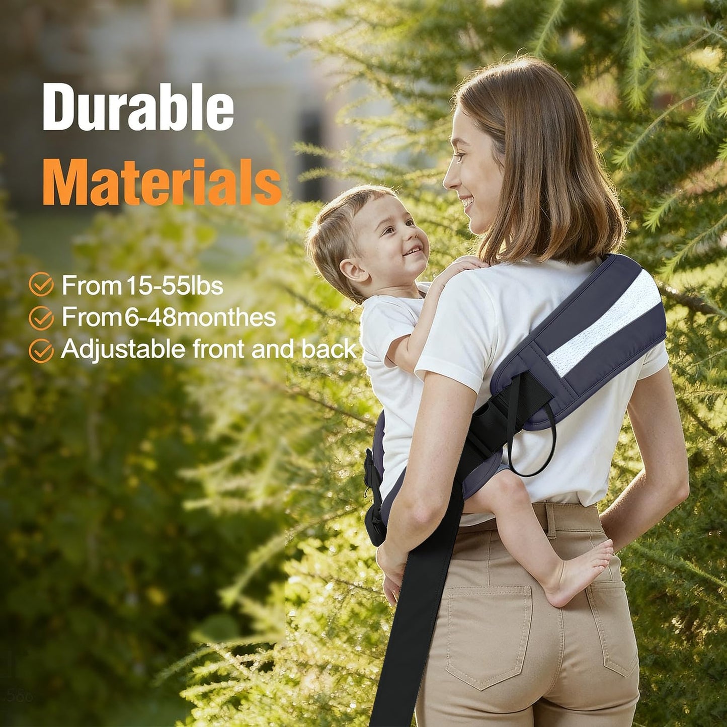 Toddler Carrier Sling for Newborn to Toddler, Ring Sling Baby Carrier 15–55 lbs with Breathable & Anti-Slip Seat Cushion for Comfort, Lightweight Travel-Friendly (Dark Gray)