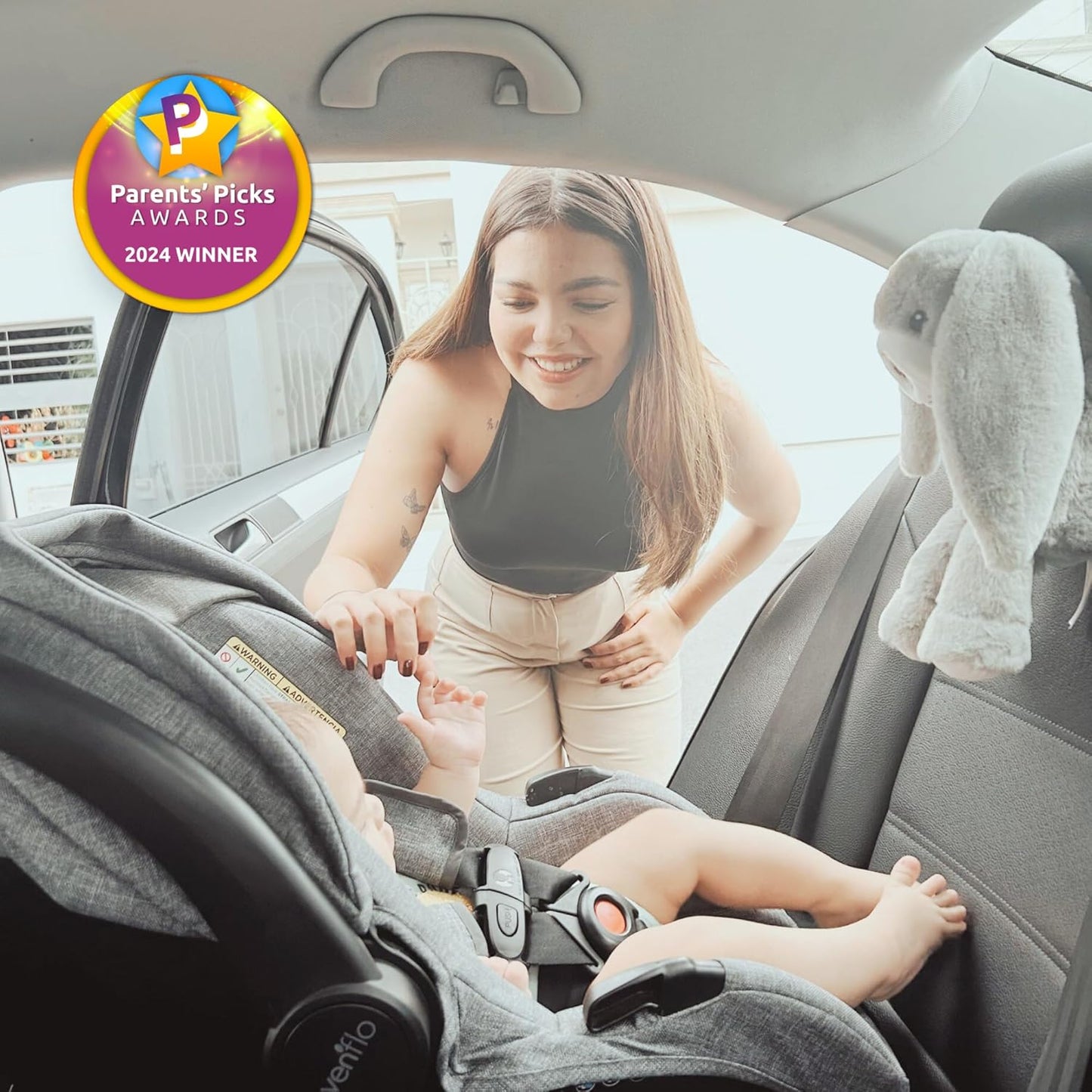 zooby Car Baby Monitor Helps Reduce Distracted Driving! Our Cuddly Plush Monitor That Babies Love Serves as a Soothing Companion for Baby so You Can Drive with Complete Peace of Mind - Jordan Giraffe