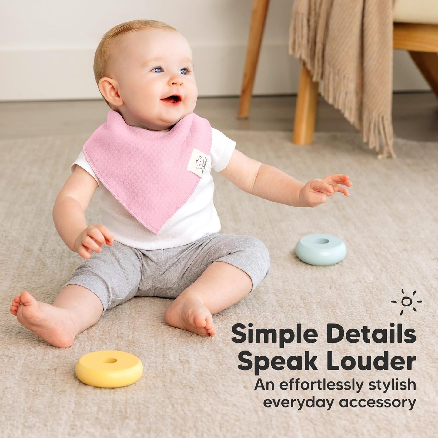 KeaBabies 8-Pack Bandana Bibs for Baby Girls, Boys - Organic Cotton Baby Bibs for Drooling & Teething Newborn, Toddler, Infant 0-36 months, Extra Soft, Absorbent Cloth with Snaps (Muted Pastel/Quin)