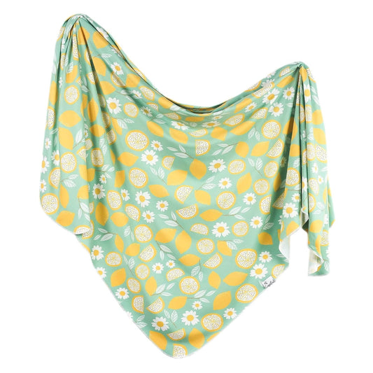 Copper Pearl Baby Swaddle Blanket - Premium Knit Baby Blanket, Large Soft Stretchy Receiving Blankets for Baby Boy and Girl, Swaddles for Newborn, Infant, and Toddler (Lemon)