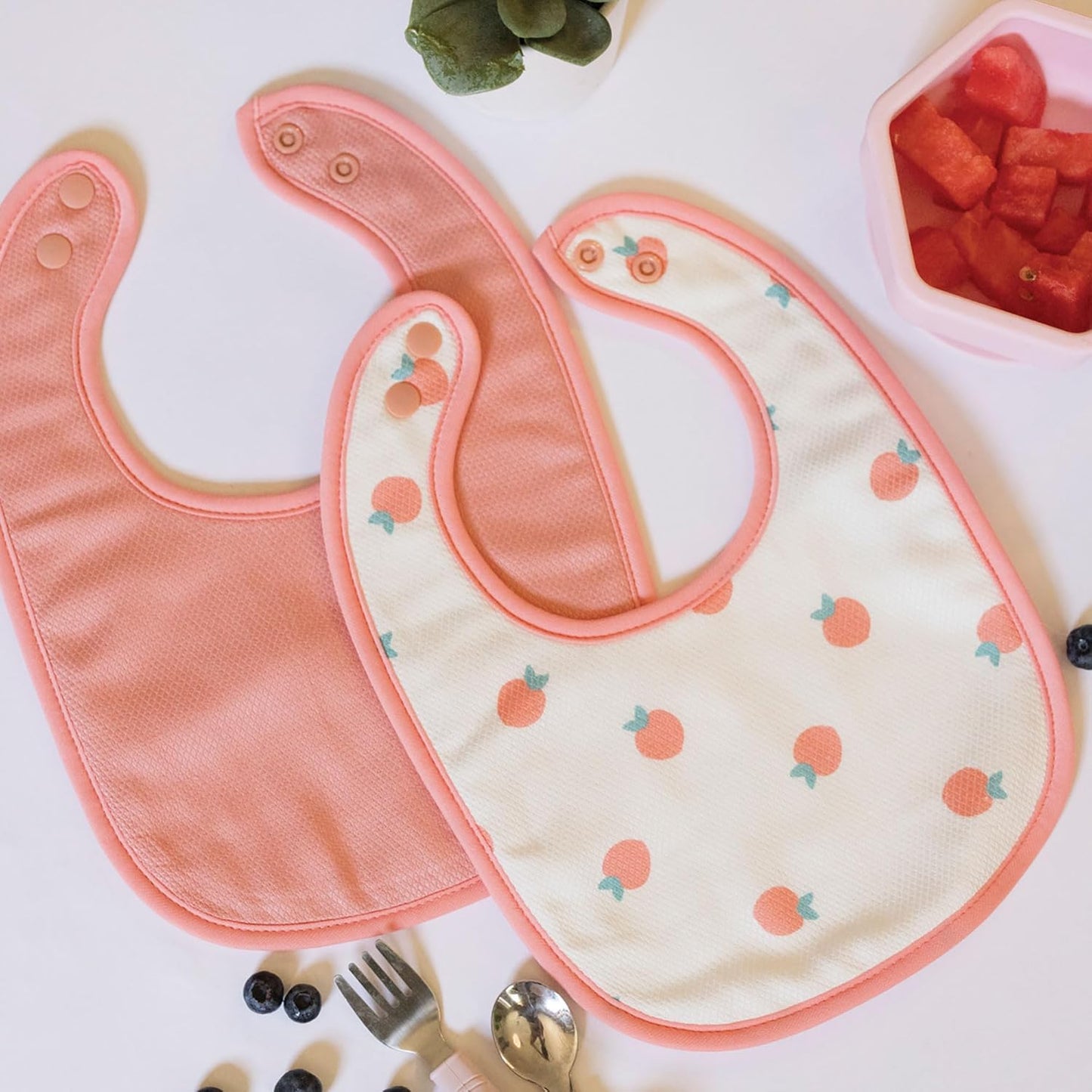 Tiny Twinkle 8 Pack Baby Bibs for Drooling and Teething – Waterproof & Absorbent Bibs for Baby Girl & Boy, Machine Washable Infant Bib Set for Newborns and Toddlers (Girl Print 8-Pack)