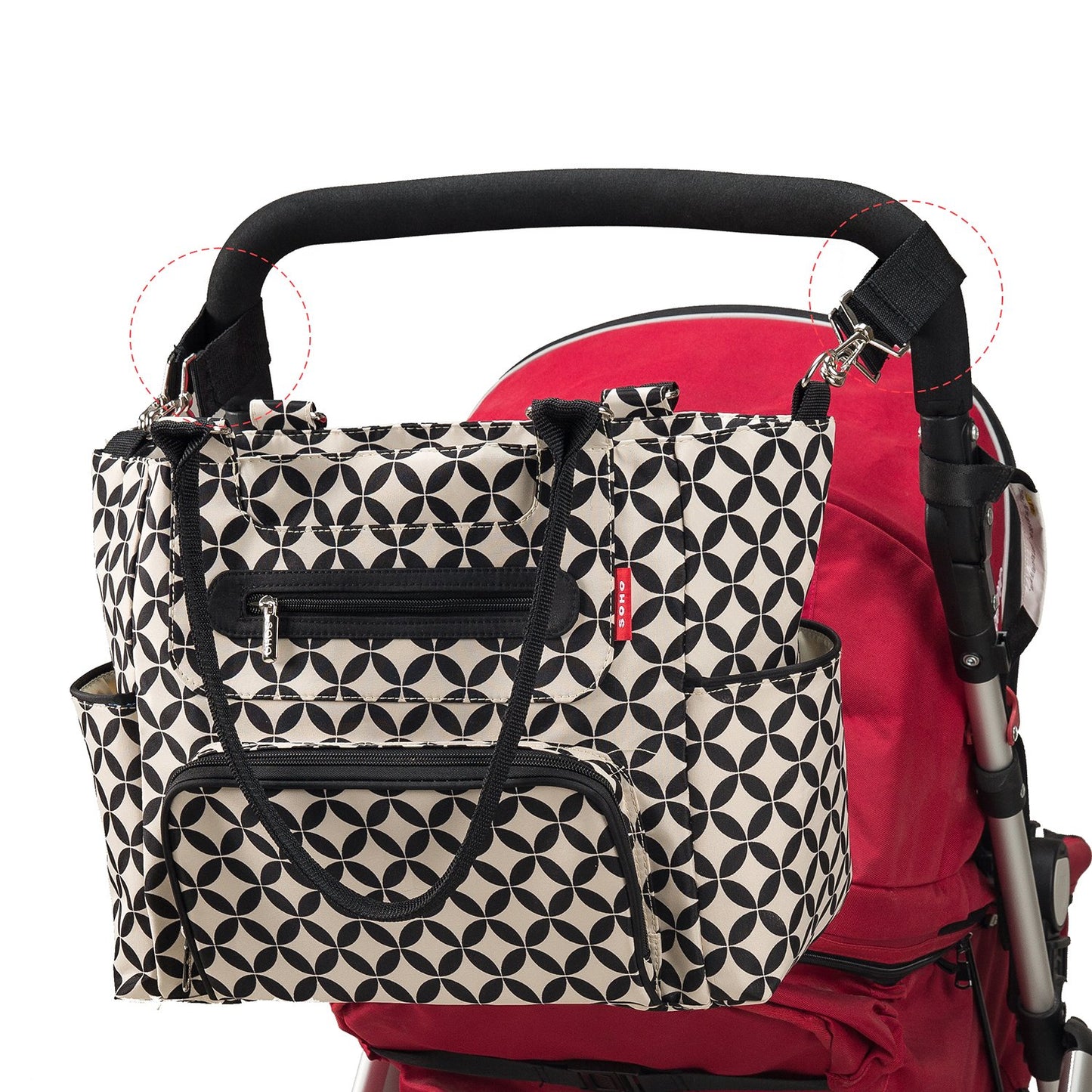 SoHo Grand Central Station Diaper Bag 7Pc, Stars