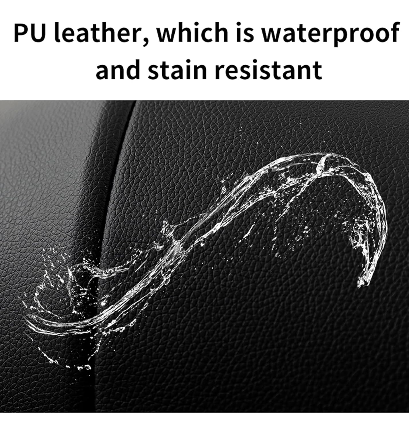 PU Leather 2 in 1 Baby Stroller, Convertible Pram, Reversible Standard Stroller, Portable Buggy, Infant Carriage, Foldable High Landscape Pushchair Toddler Newborn (2US518-Red)