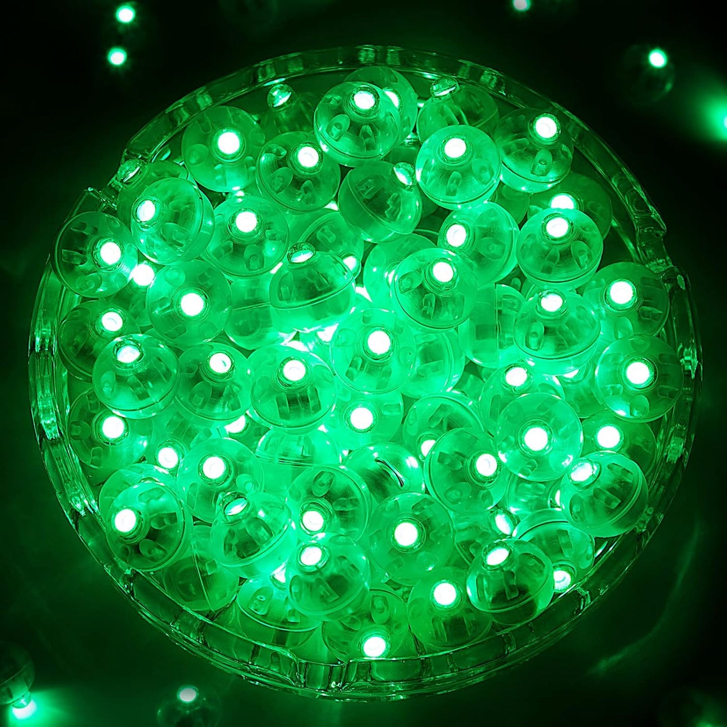 ZGWJ 50PCs Mini Led Lights,Flash Led Balloons Light up Balloons for Party Decorations Neon Party Lights for Paper Lantern Easter Eggs Birthday Party Wedding Halloween Christmas Decoration, Green