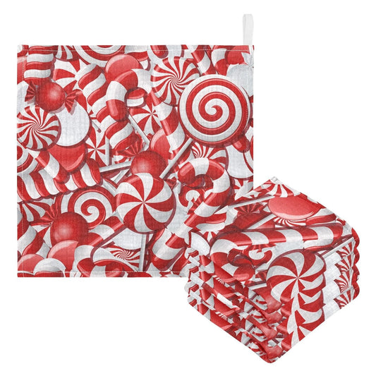 Christmas Candy Cane Muslin Burp Cloths Baby Burp Cloths for Boys Girls Sugar Sweet Gift Baby Muslin Washcloths Baby Essentials for Newborn Soft Absorbent 12x12in, 3 Pack