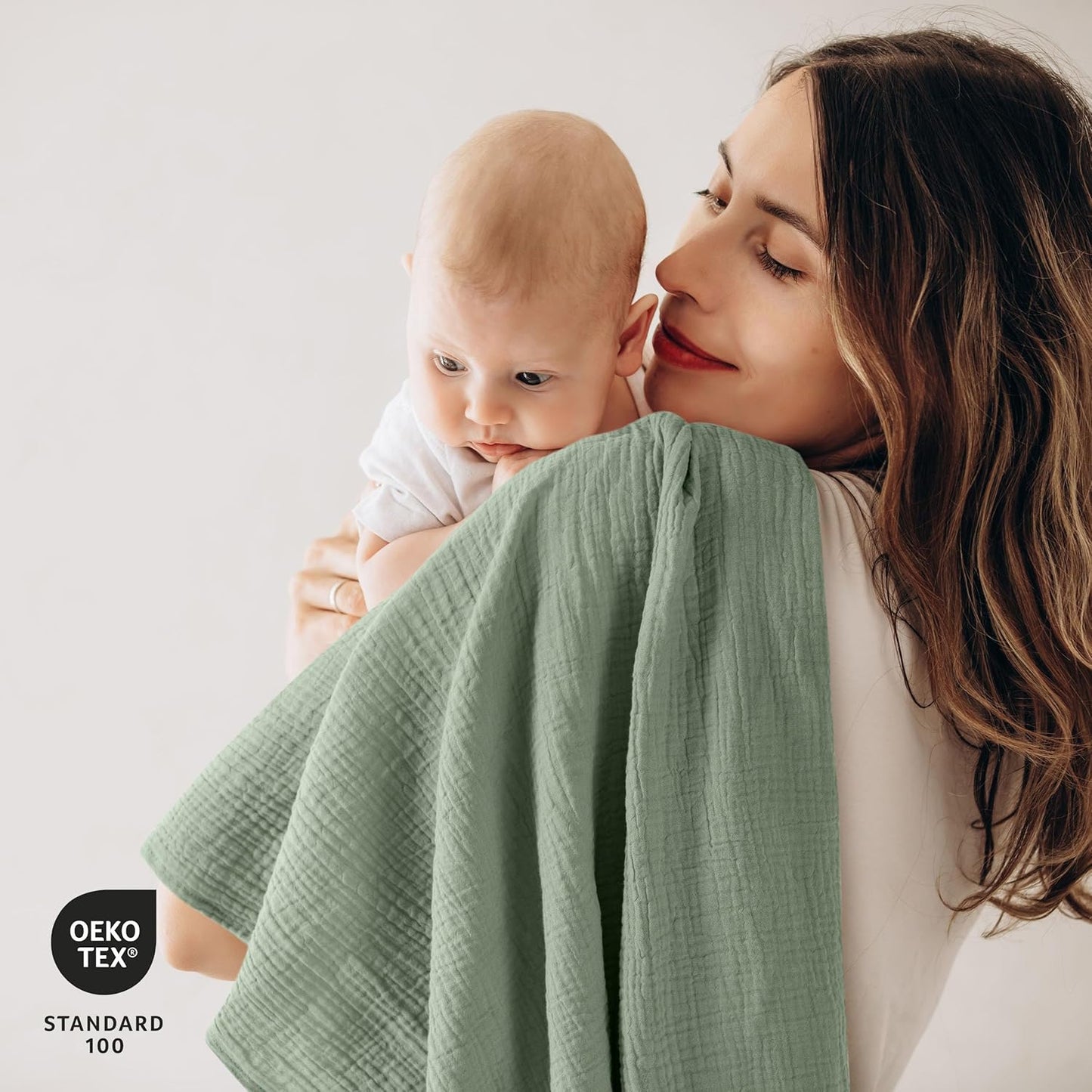 Muslin Swaddle Blankets for Baby Girls and Boys, 4 Pack Breathable and Skin-Friendly Newborn Receiving Blanket, 100% Cotton Swaddle Wrap, Essentials Infant Shower Items, Toddler Gift