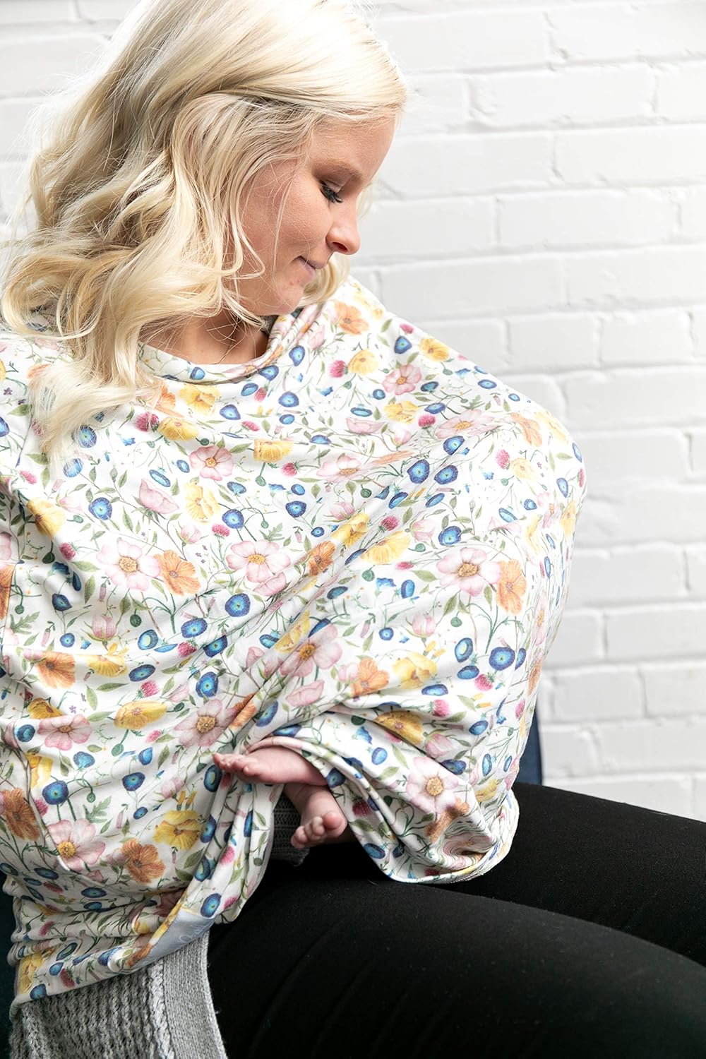 Baby Car Seat Cover Canopy and Nursing Cover Multi-Use Stretchy 5 in 1 Gift Isabella by Copper Pearl