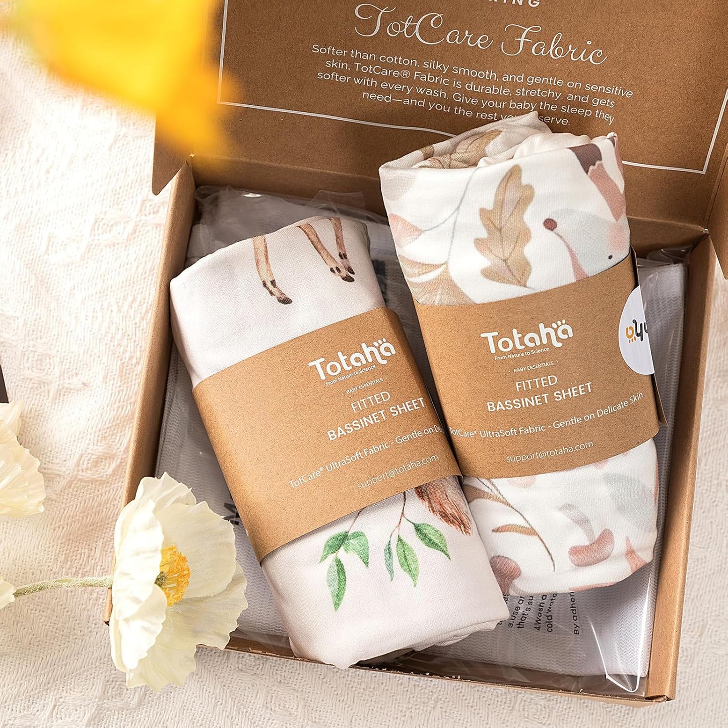 Bedside Sleeper Bassinet Fitted Sheets 33x20 for Maxi COSI Iora, Koola Baby, Baby Joy, Angelbliss, Kidsclub Bedside Bassinet - Buttery Soft Sheets, 2 Pack