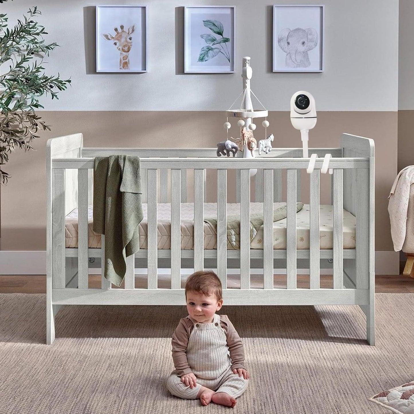 GUCHO Baby Monitor Mount for Crib, Compatible with HelloBaby HB65/HB40/HB6550/HB66/HB6339/HB6550 Pro,Infant Optics DXR-8/8 Pro,OKAIDI,Nanit Pro,Baby Monitor Flex Holder,Universal Baby Monitor Stand