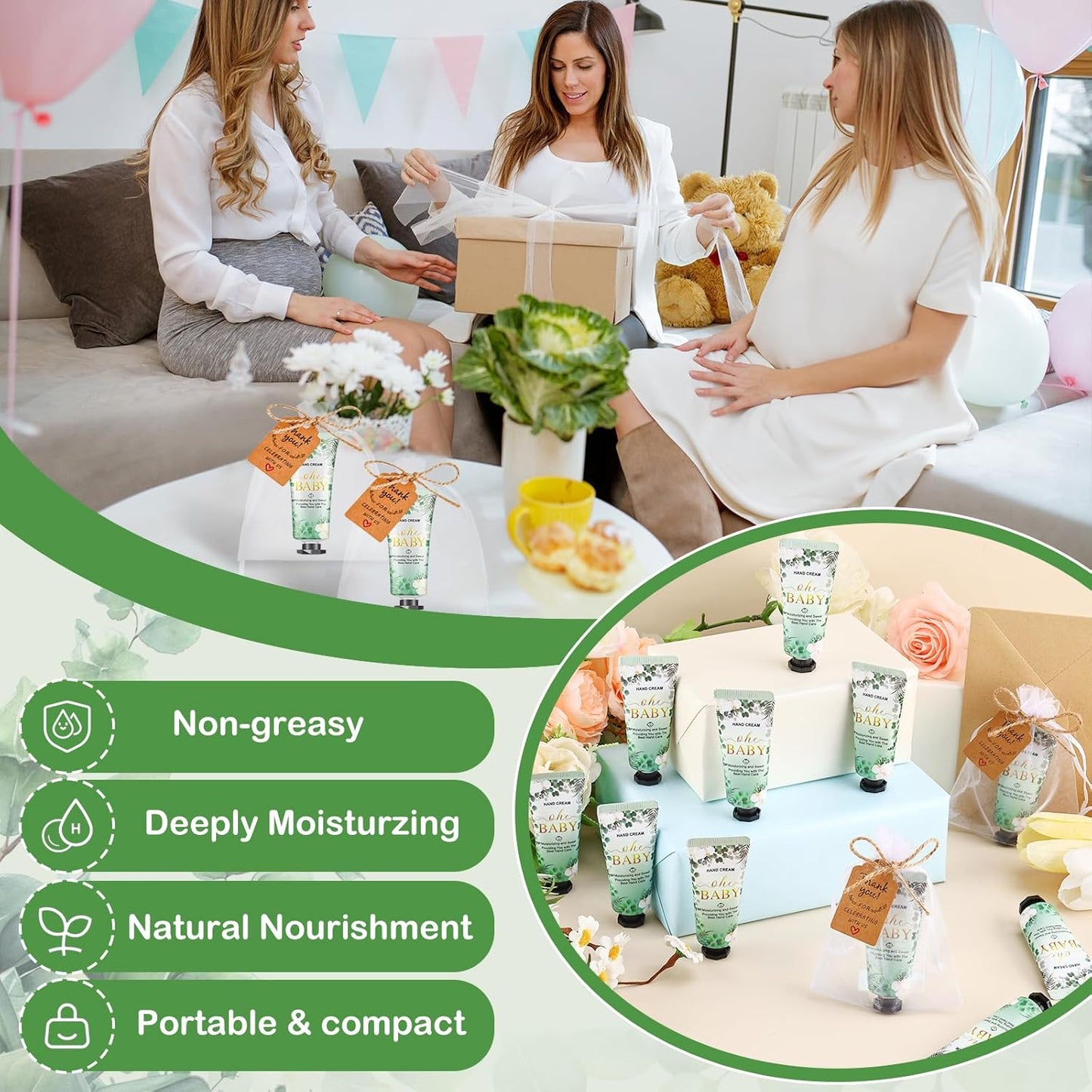 Oh Baby 60 Sets Travel Size Hand Lotion - Baby Shower & Wedding Gifts, Bridal Shower Party Favors