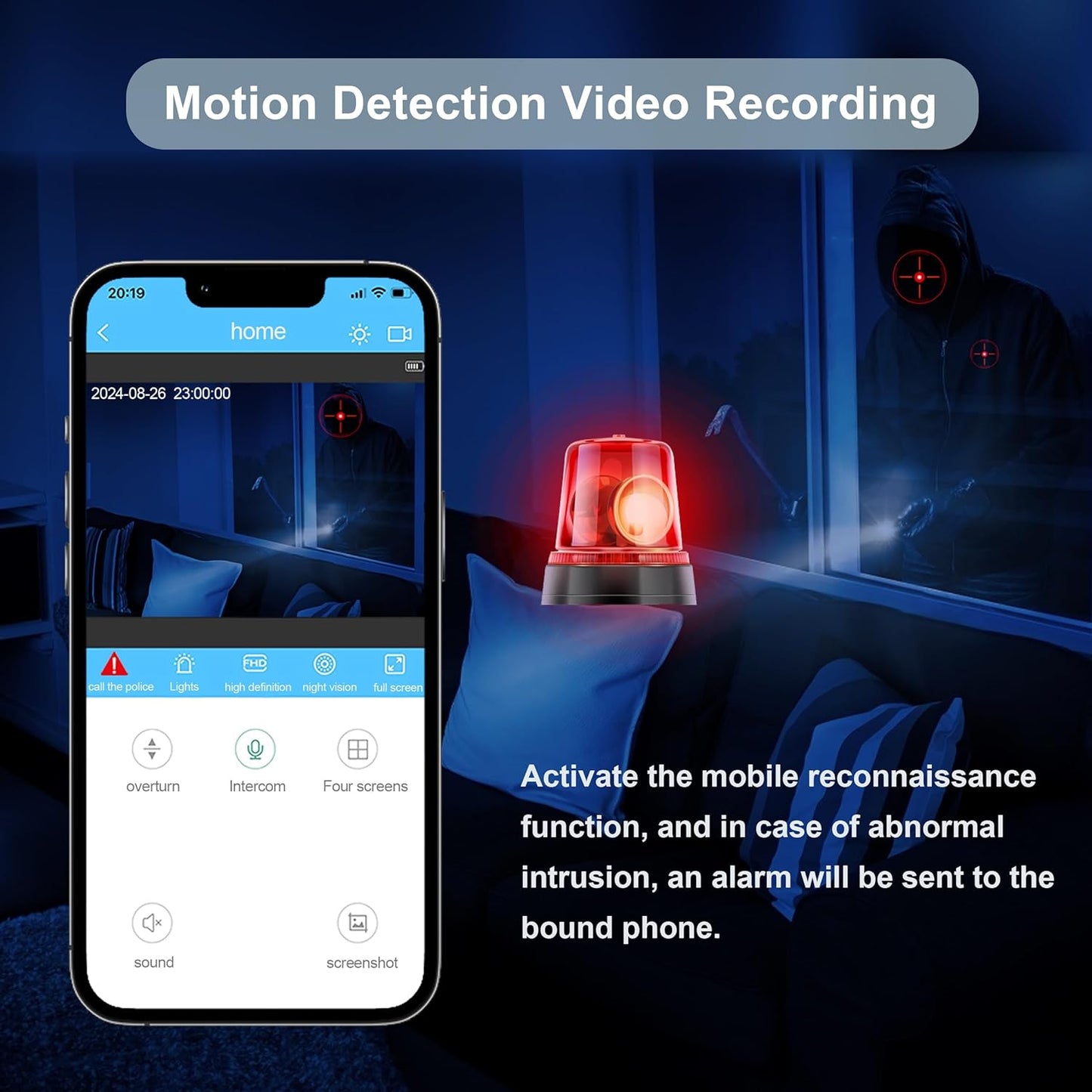 ZHENHAN Mini Security Camera, Nanny Cam for Home with Night Vision, WiFi Wireless Indoor Camera,Pet/Baby Monitor, Remote Viewing Motion Detection, Cloud & SD Card Storage, 24/7 Monitoring