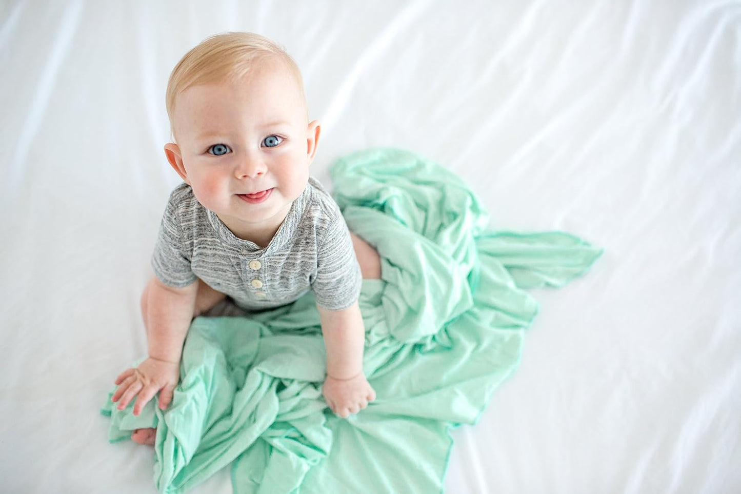 Copper Pearl Baby Swaddle Blanket - Premium Knit Baby Blanket, Large Soft Stretchy Receiving Blankets for Baby Boy and Girl, Swaddles for Newborn, Infant, and Toddler (Bay)