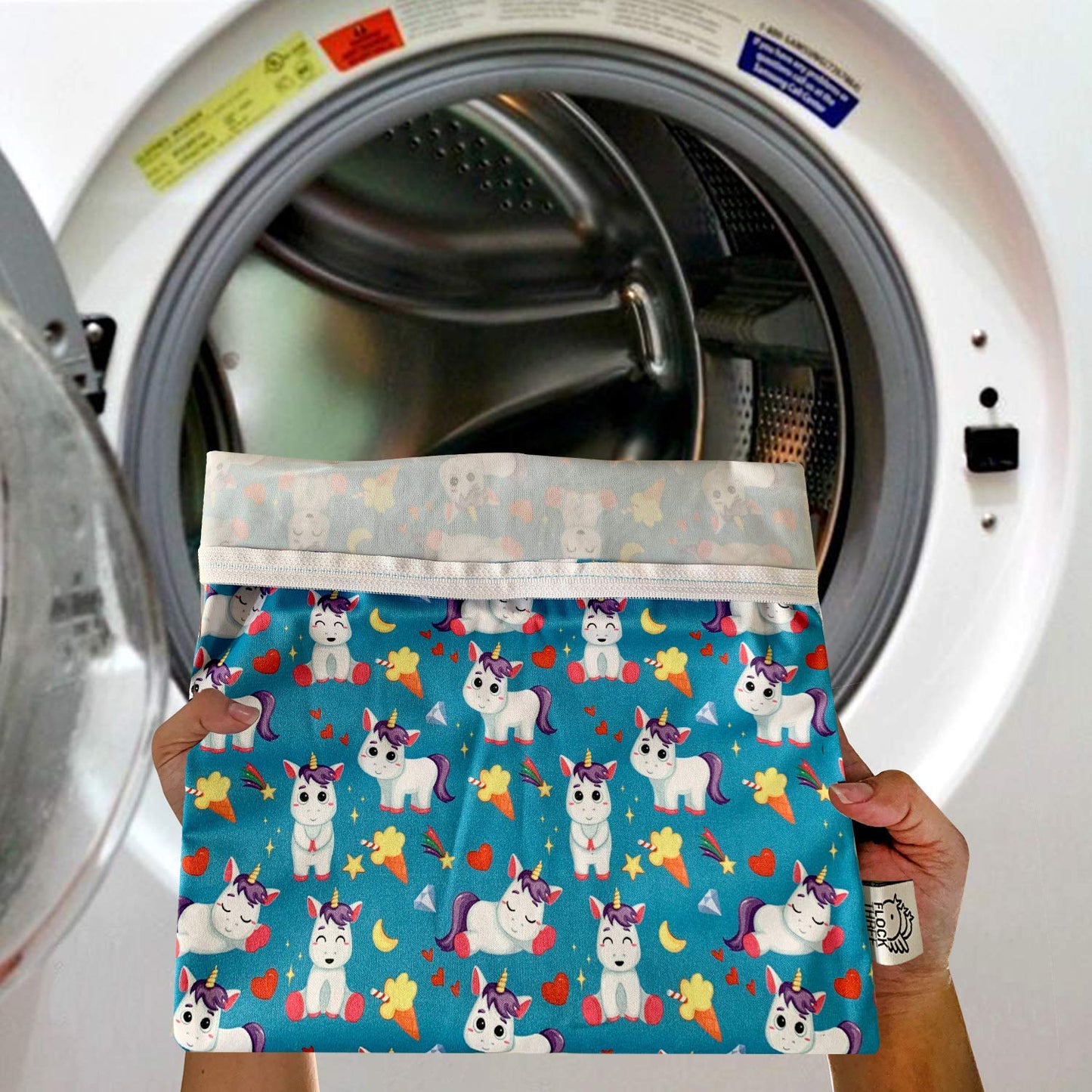 Waterproof and Reusable Wet Bag Diaper Stroller Water Resistant Swimsuit Travel Toiletries Yoga Gym Washable Carrier Small Medium Large Flamingo 4 Pack