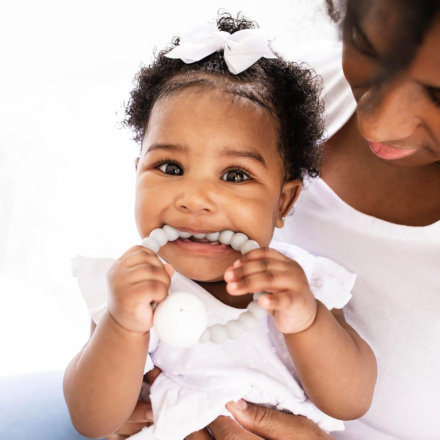 Ryan & Rose Cutie Teether Rattle (Grey)