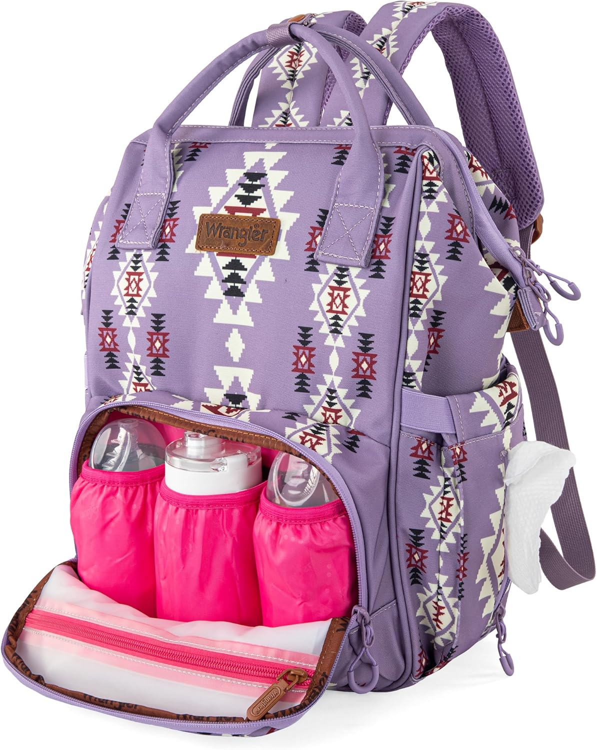 Montana West Wrangler Callie Diaper Bag Backpack with Stroller Straps Multifunction Baby Travel Bag WG2204-9110LV