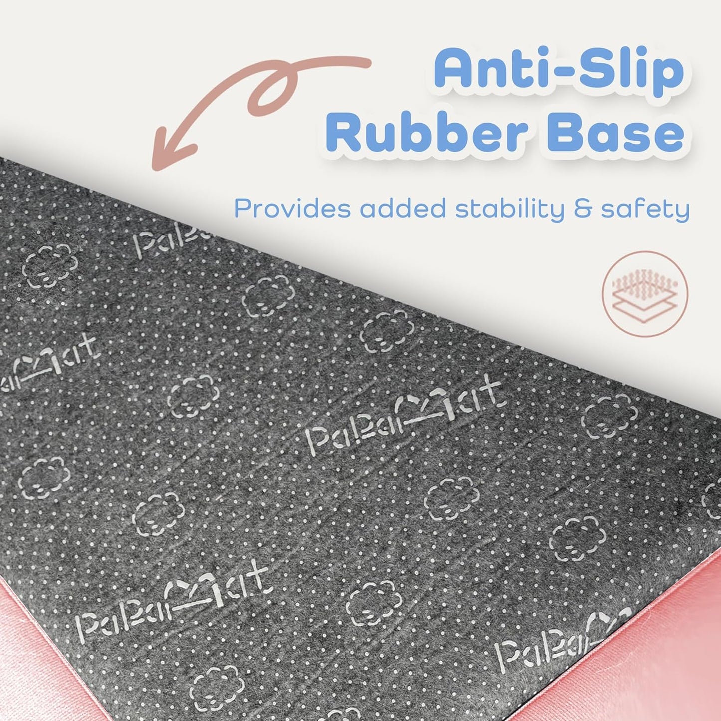 1.3" Thick Baby Floor Play Mat 50x50, Basic Padded Foam Mat for Tummy Time Crawling, Non Slip Cushioned for Babies Toddlers Infants Kids (Pink)