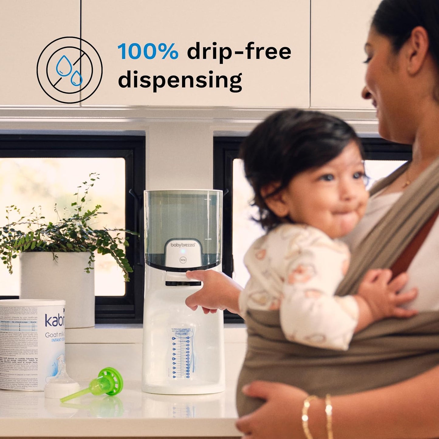 Baby Brezza Instant Baby Bottle Warmer - Fast Water Warmer Instantly Dispenses 24/7 in 3 Temperatures, White