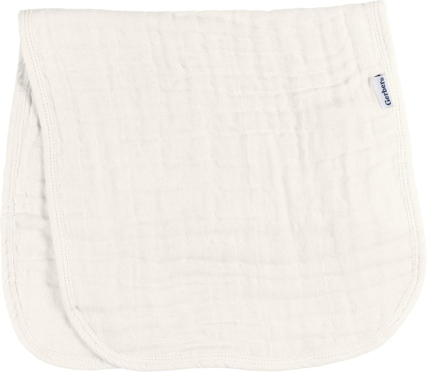 Gerber Baby Unisex Muslin Burp Cloths 6-Pack, Vanilla, Large Size 20" x 10"