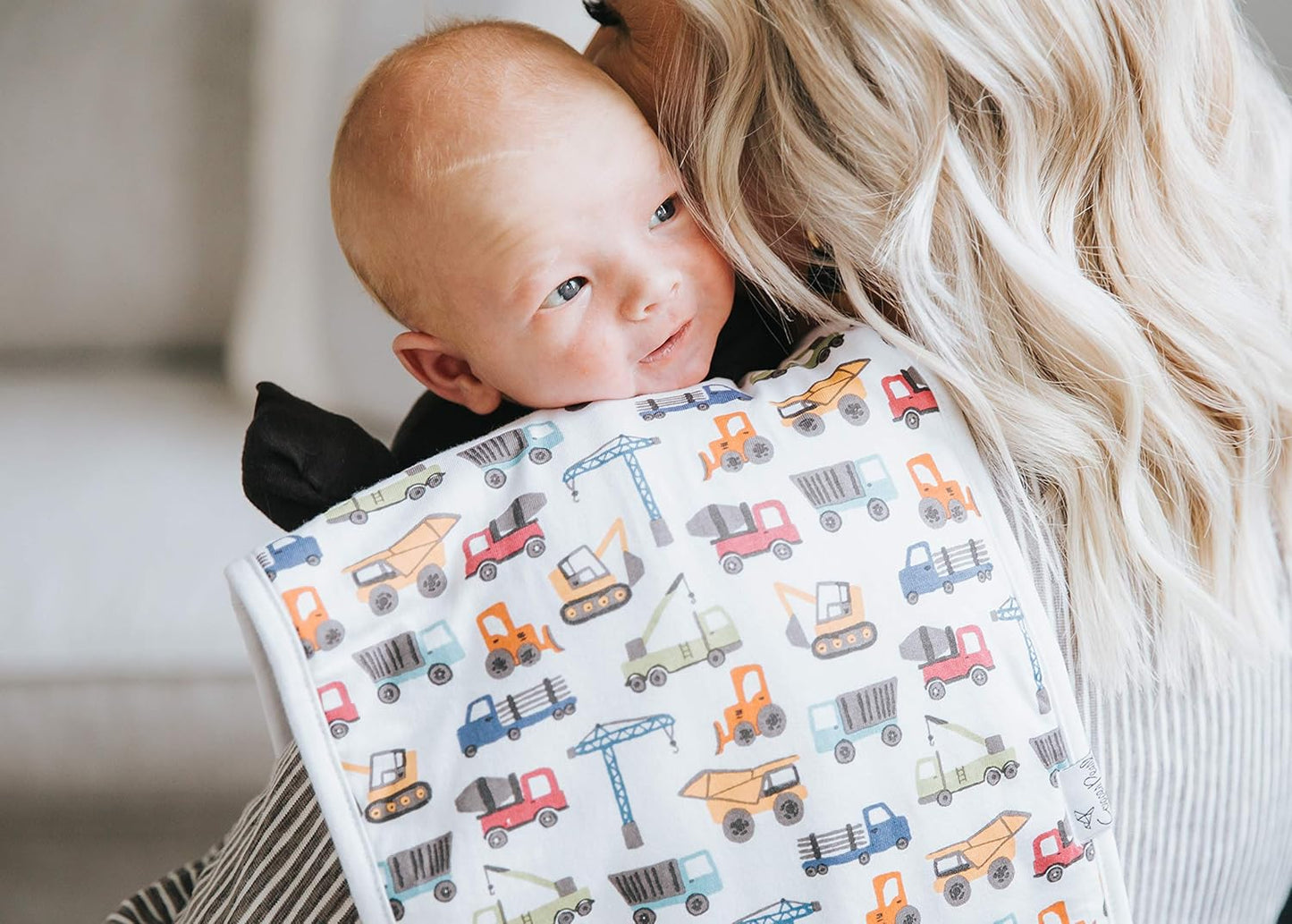 Copper Pearl Premium Baby Burp Cloths - 3-Pack Large Cotton Burp Cloths, Extra Soft Spit Up Rags with 3 Absorbent Layers, Perfect for Baby Boy Gifts (21" x 10" Size, Diesel Set)