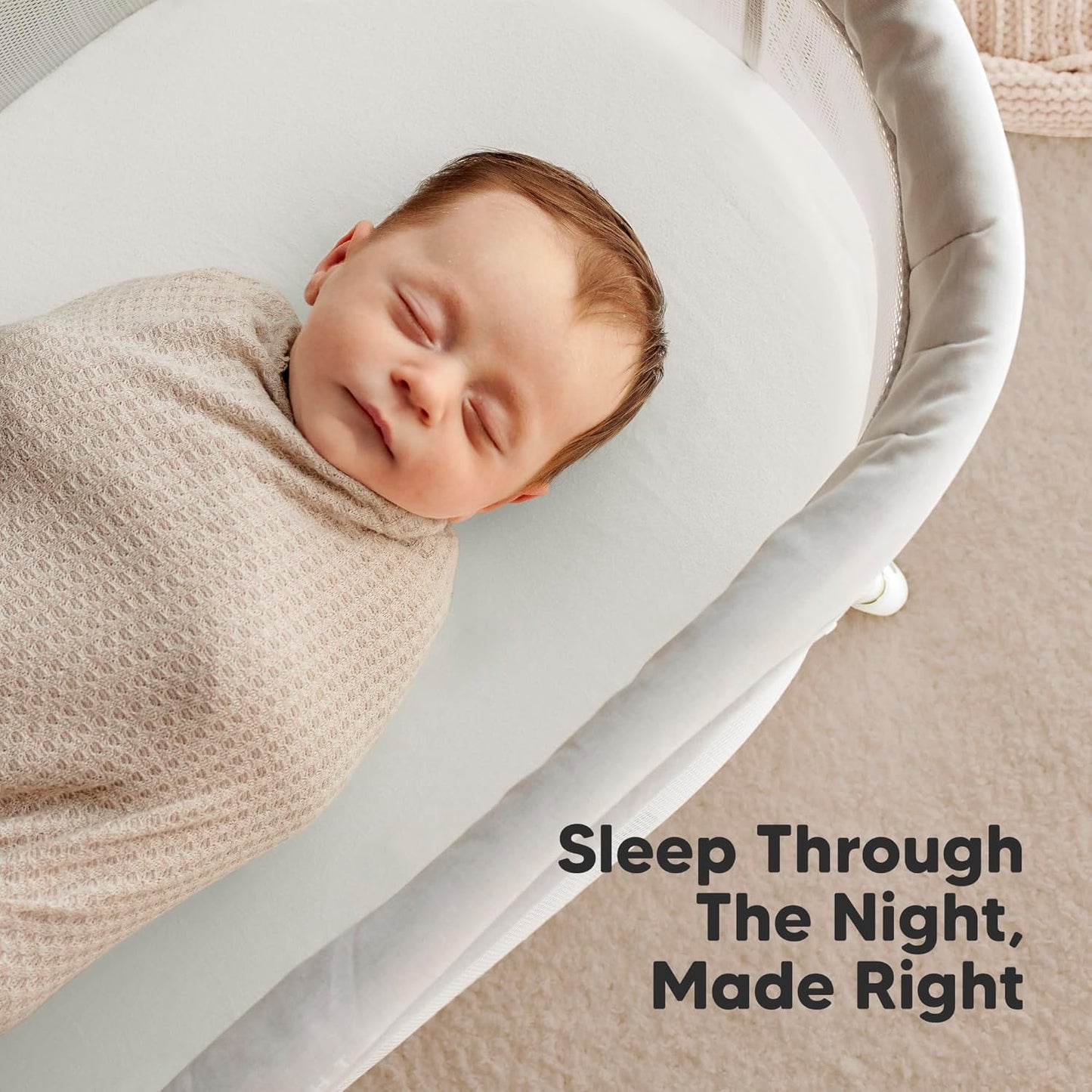 2-Pack Organic Bassinet Sheets for Girls, Boys - 100% Cotton Bassinet Mattress Sheets Compatible with Halo Bassinest Swivel Sleeper, Graco, Baby Delight, Chicco, Unisex Fitted Bassinet Sheets (Sage)