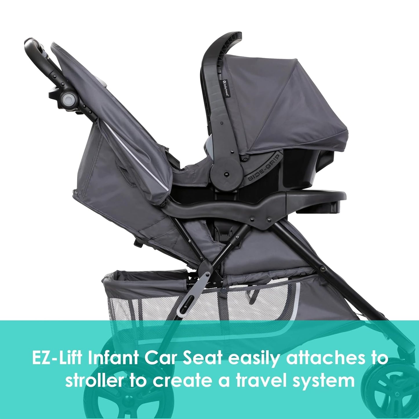 Baby Trend Stroller and EZ-Lift Infant Car Seat, EZ Ride Travel System, Dash Grey