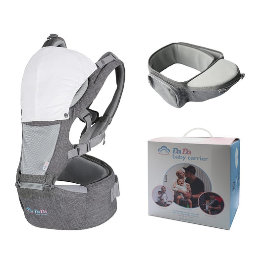 Texas Design Safety Certified Ergonomic DADA Hip Seat Baby Carrier Newborn to Toddler, Lumbar Support Waist Stool, Airflow Mesh for Nursing Hiking Travel Indoor