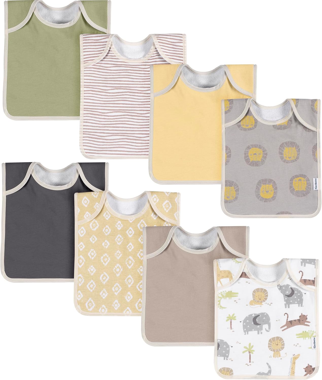 Gerber Unisex Baby Lap Shoulder Bibs