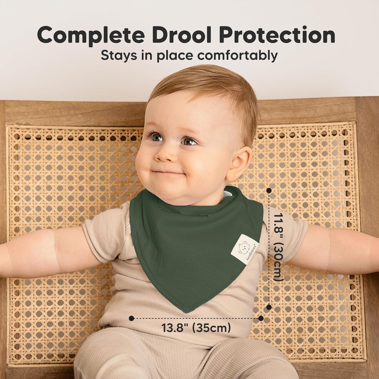 8-Pack Organic Baby Bandana Bibs for Boys, Girls - Super Absorbent Triangle Baby Bibs for Drooling and Teething Infant, 100% Cotton Extra Soft for Newborn, Infant 0-36 Months (Crossroads)