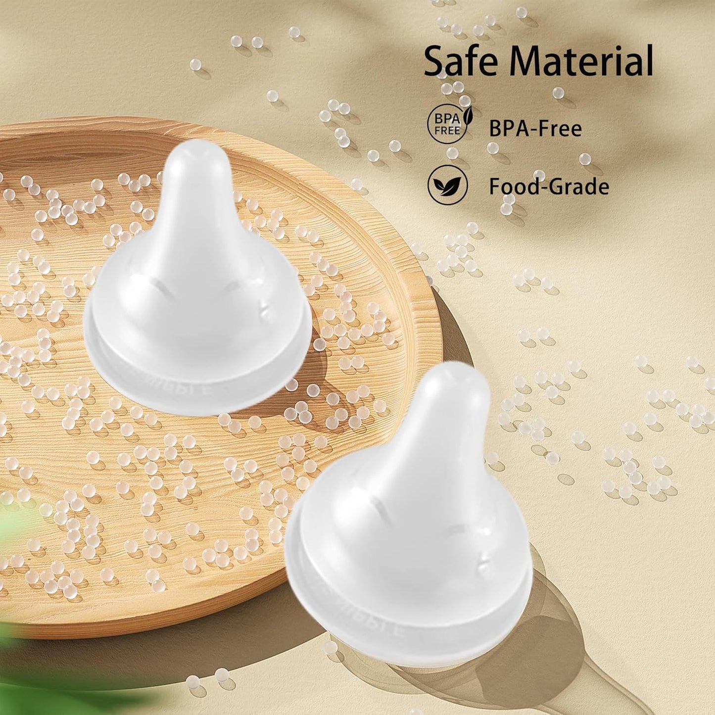 Beilastar-x Nipples for Baby Bottles – 100% Soft Baby Bottle Nipples, Natural Feel Silicone Bottle Nipples, BPA-Free(9M+, LL, 4 Counts)