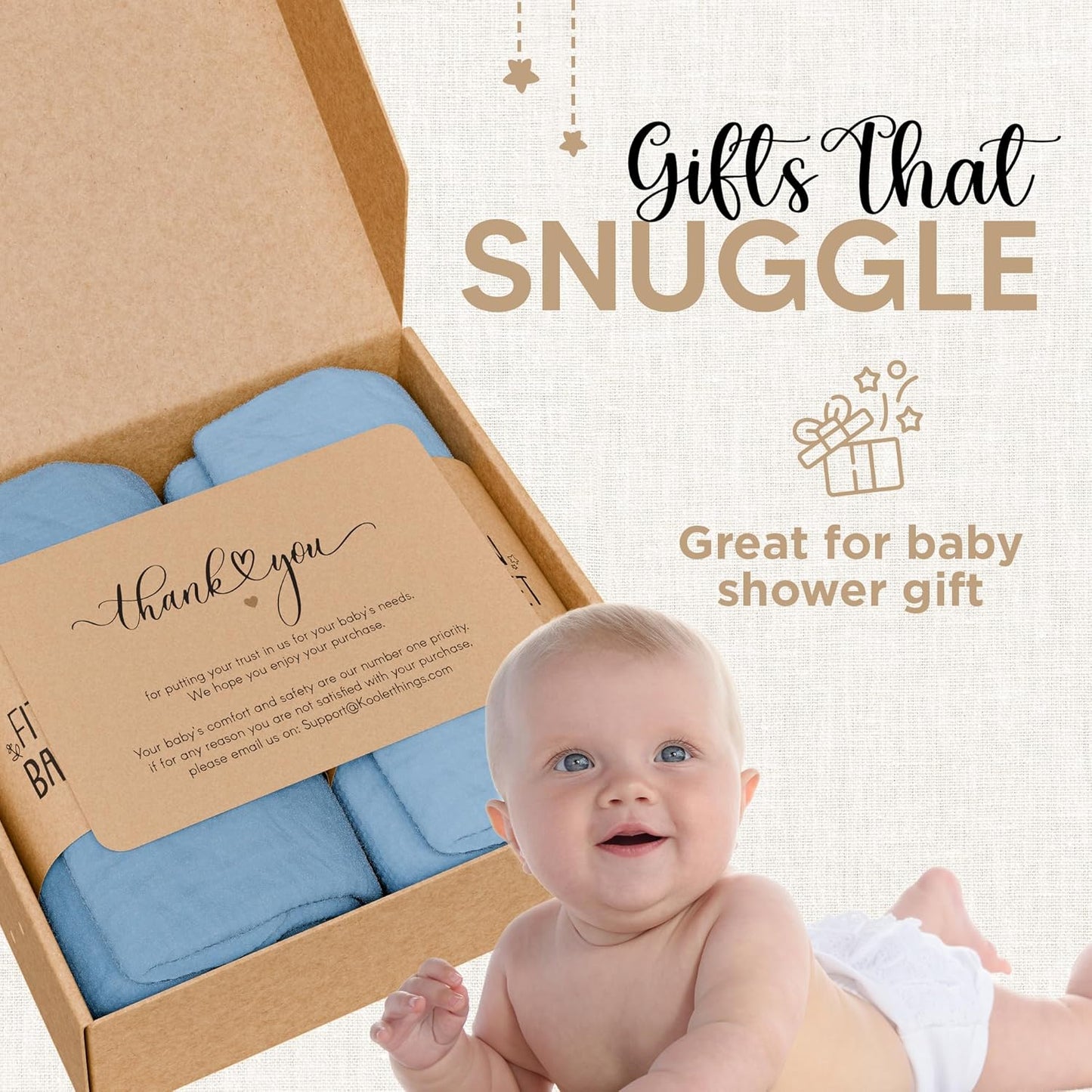 Bassinet Fitted Sheets - Compatible with Amke, Ronbei, Pamobabe, and Nordmiex | 100% Organic Muslin Cotton - Light Blue + Dark Blue | 32x19 (2 Pack)