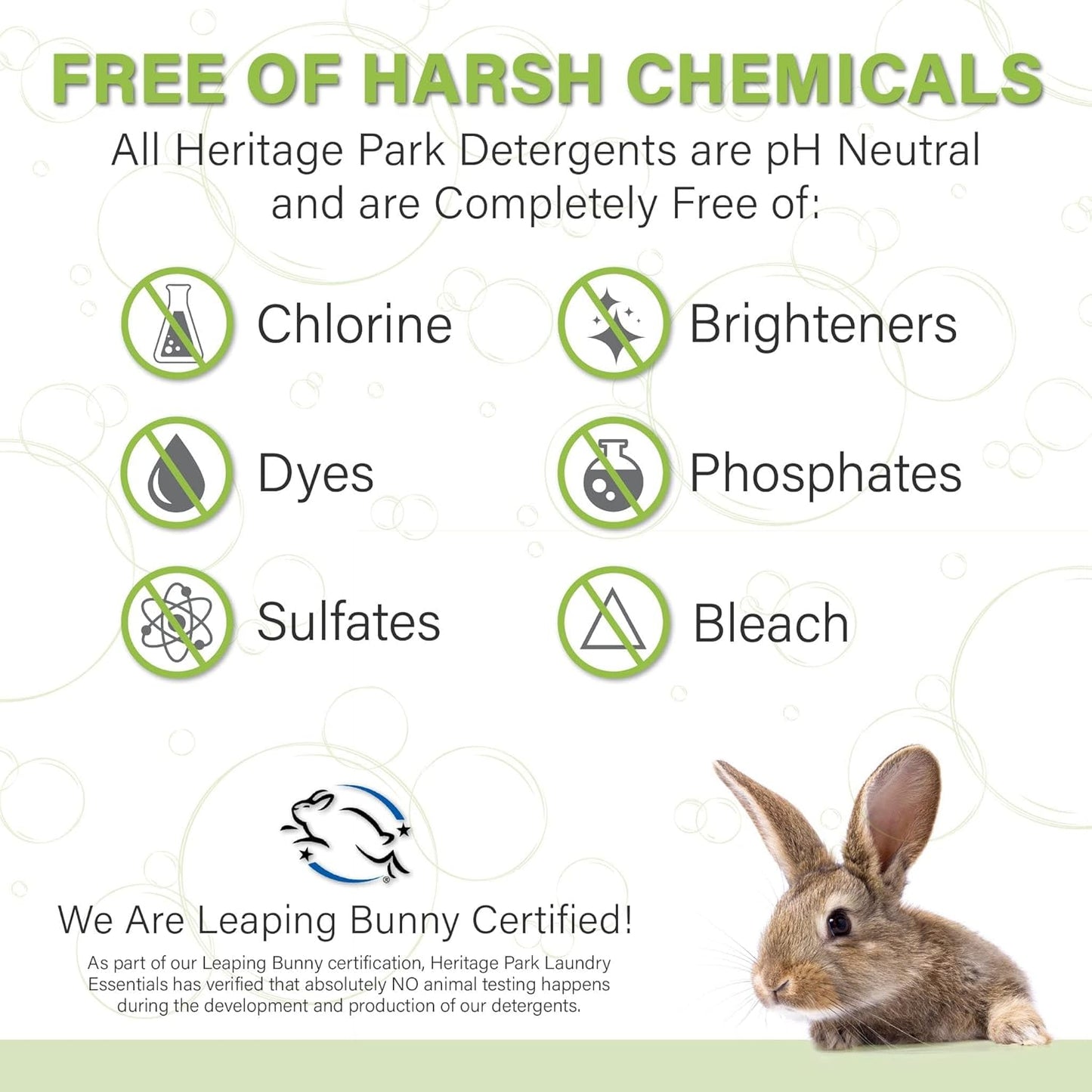 Heritage Park Luxury Laundry Detergent | Dermatologist Tested Plant based Natural & Enzyme Laundry Detergent | Sensitive Skin Friendly - Lavender Mist (64 fl oz Refill)