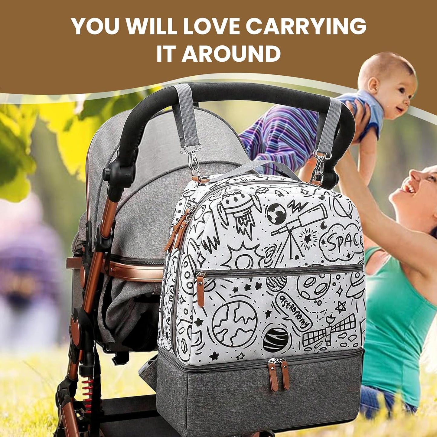 Village of Many Toddler Diaper Bag Backpack – Large Insulated Food/Milk Compartment, Lightweight, Waterproof, Padded Straps, Multi-Pocket, Easy-Clean & Durable – Ideal for Daycare & Travel