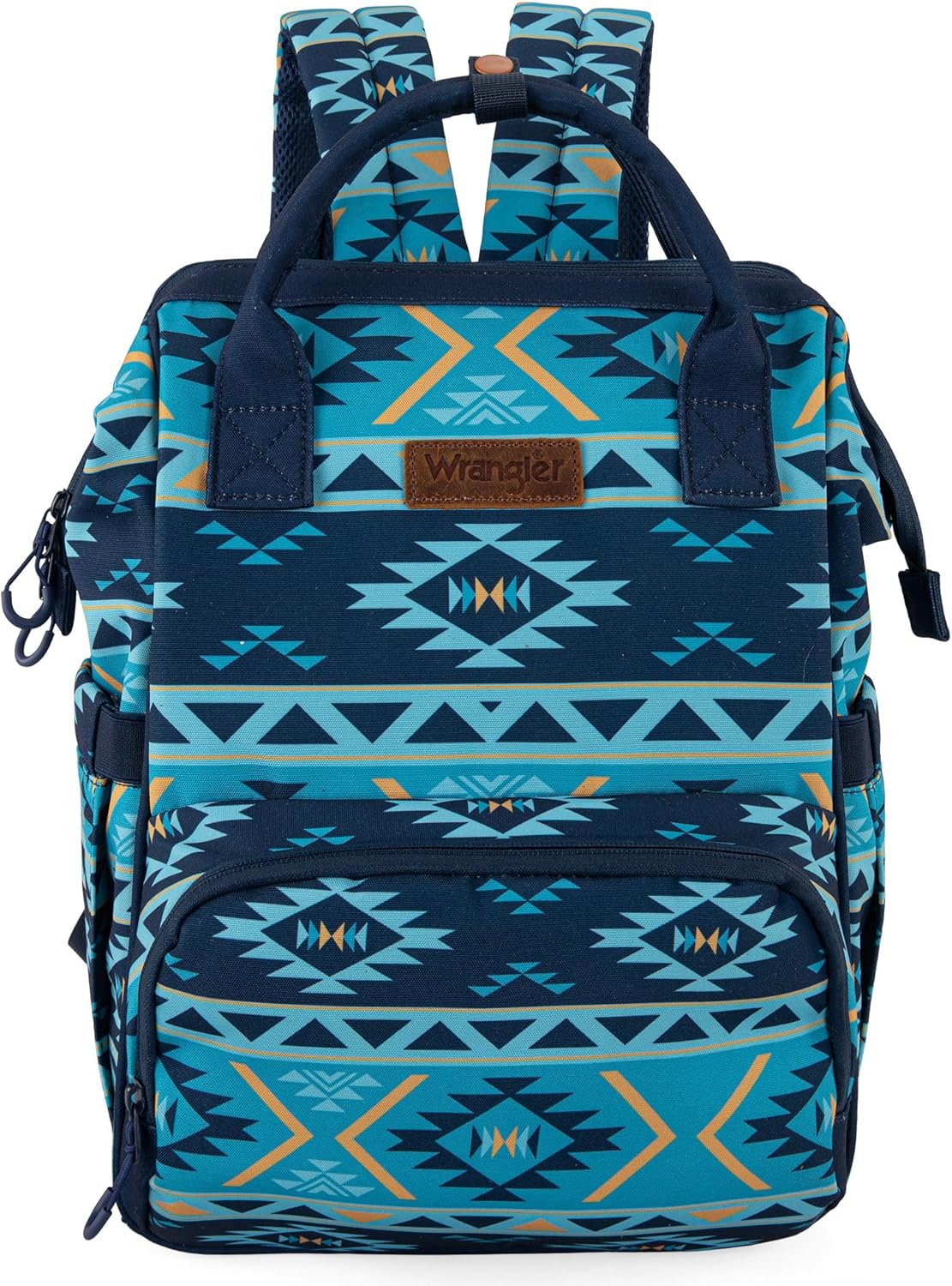 Montana West Wrangler Diaper Bag Backpack Aztec Travel Backpack Purses Western Multi-Function Baby Bags for Mom with Waterproof Insulated Pockets