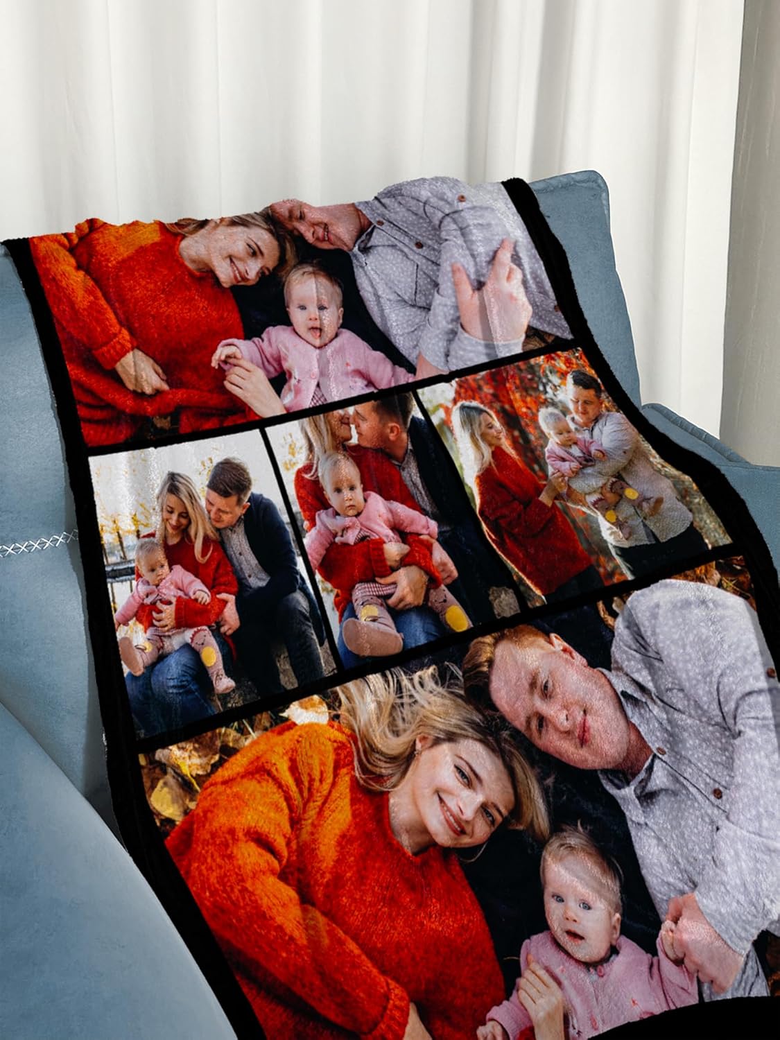Personalized Blanket with Picture Custom Blanket with Photos Text Customize Valentines Day Gifts Birthday Gifts for Her Him Girlfriend Boyfriend Wife