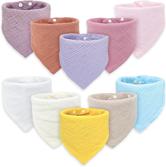 Baby Bibs Muslin Drool Teething Drooling Bibs for Baby Girl Boy Muslin Cotton