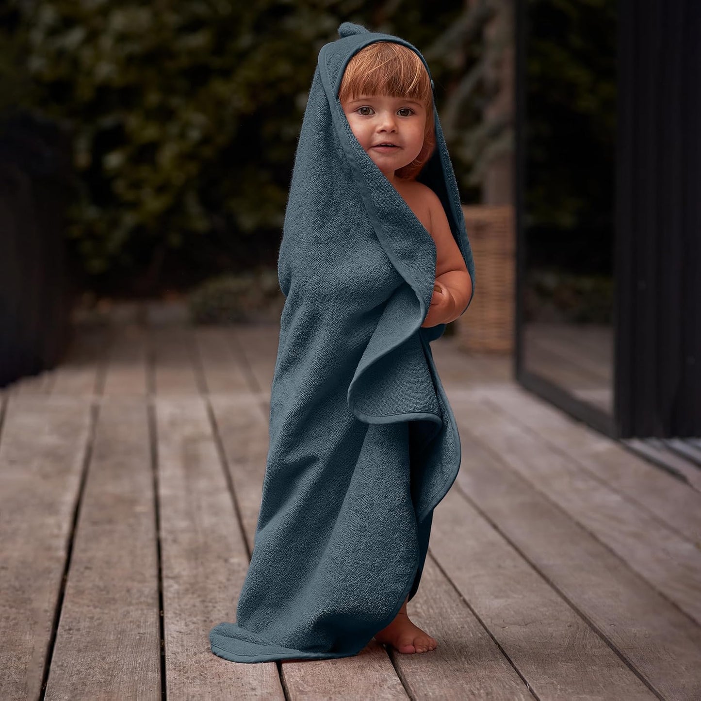 Baby Hooded Towel – Organic Cotton Baby Bath Towels – Baby Towels, Baby Bath Towels for Baby Boy, Baby Girl, Large 32" x 32" Super-Soft and Absorbent Baby Towels for Newborn (Dino - Tradewinds)