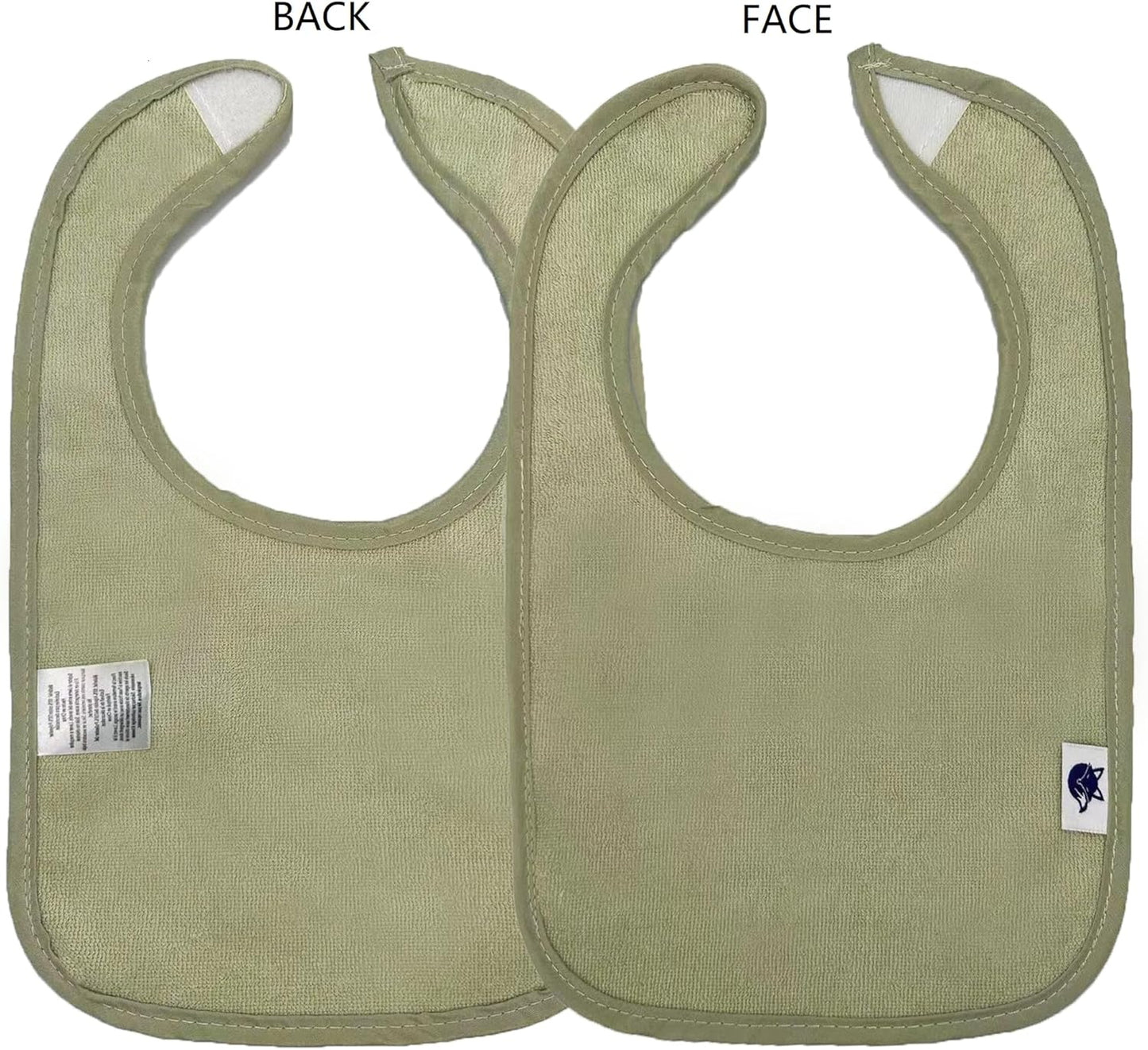 SPINFOX Waterproof Baby Bibs for Girls, Boy, Unisex Drool Bib Cotton Solid Knit Infant Feeding Bibs