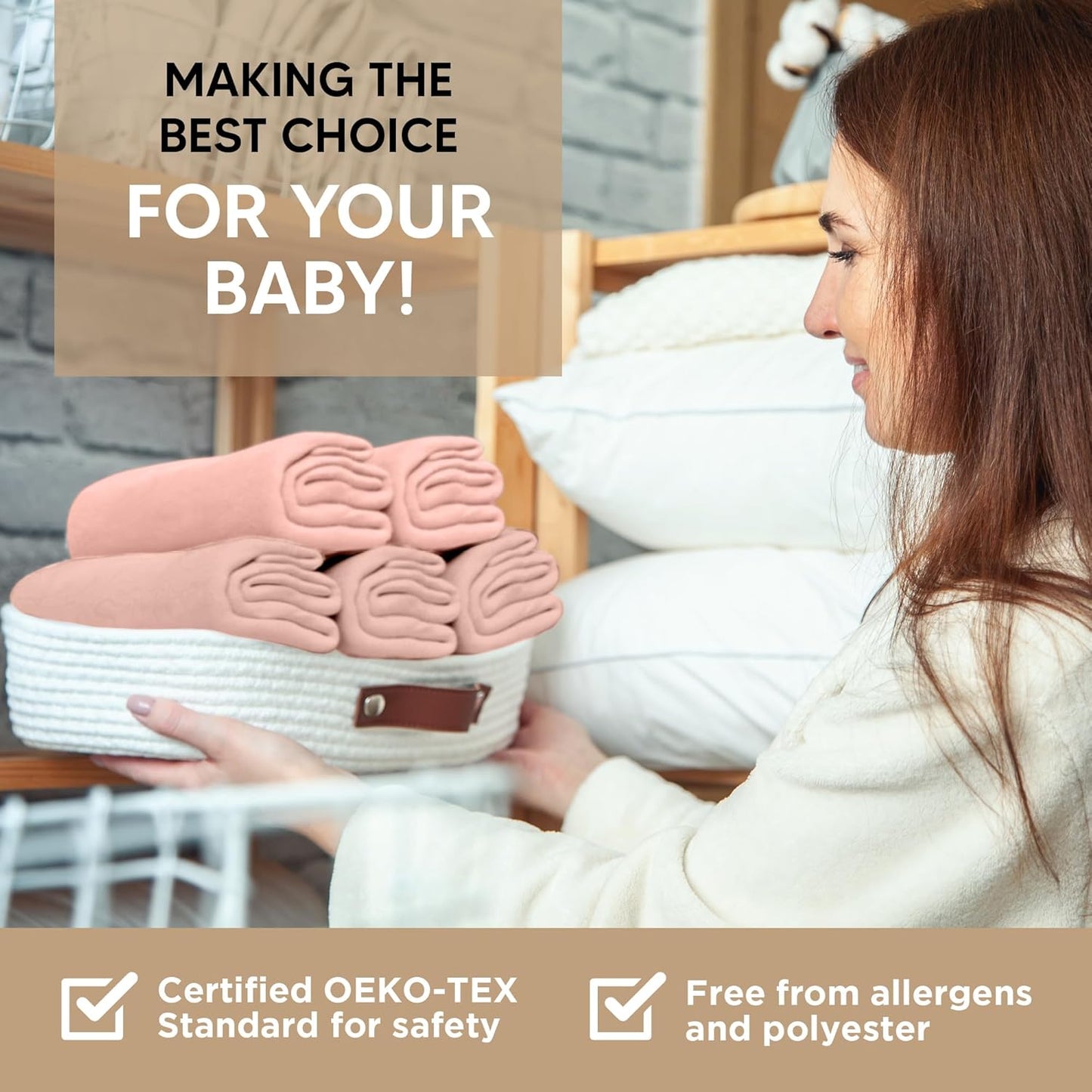 Bassinet Fitted Sheets - Compatible with 4moms MamaRoo Sleep Bassinet | 100% Organic Jersey Cotton - Light Pink + Dark Pink | 30x18 (2 Pack)