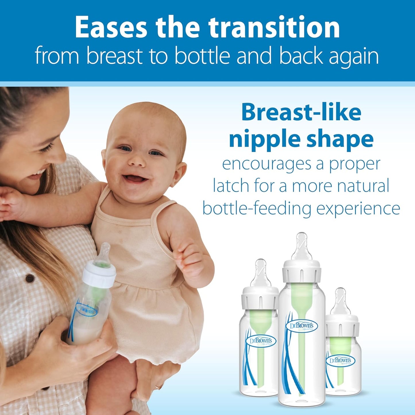 Dr. Brown's Natural Flow Preemie Flow Narrow Baby Bottle Silicone Nipple, Slowest Flow, 0m+, 100% Silicone Bottle Nipple, 6 Count(Pack of 1)