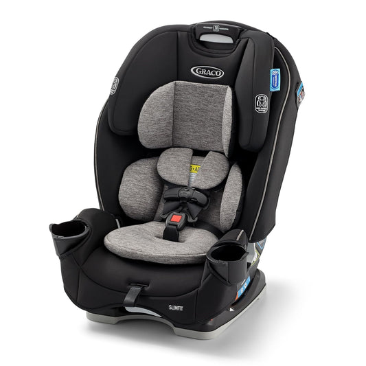 Graco Slimfit 3-in-1 Convertible Car Seat, Ultra-Space-Saving Design, Jarret, Suitable for Rear and Forward-Facing, Highback Booster Seat with 10-Position Headrest