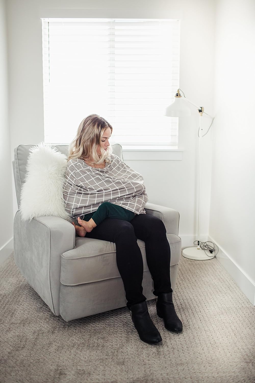 Baby Car Seat Cover Canopy and Nursing Cover Multi-Use Stretchy 5 in 1 Gift Midway by Copper Pearl