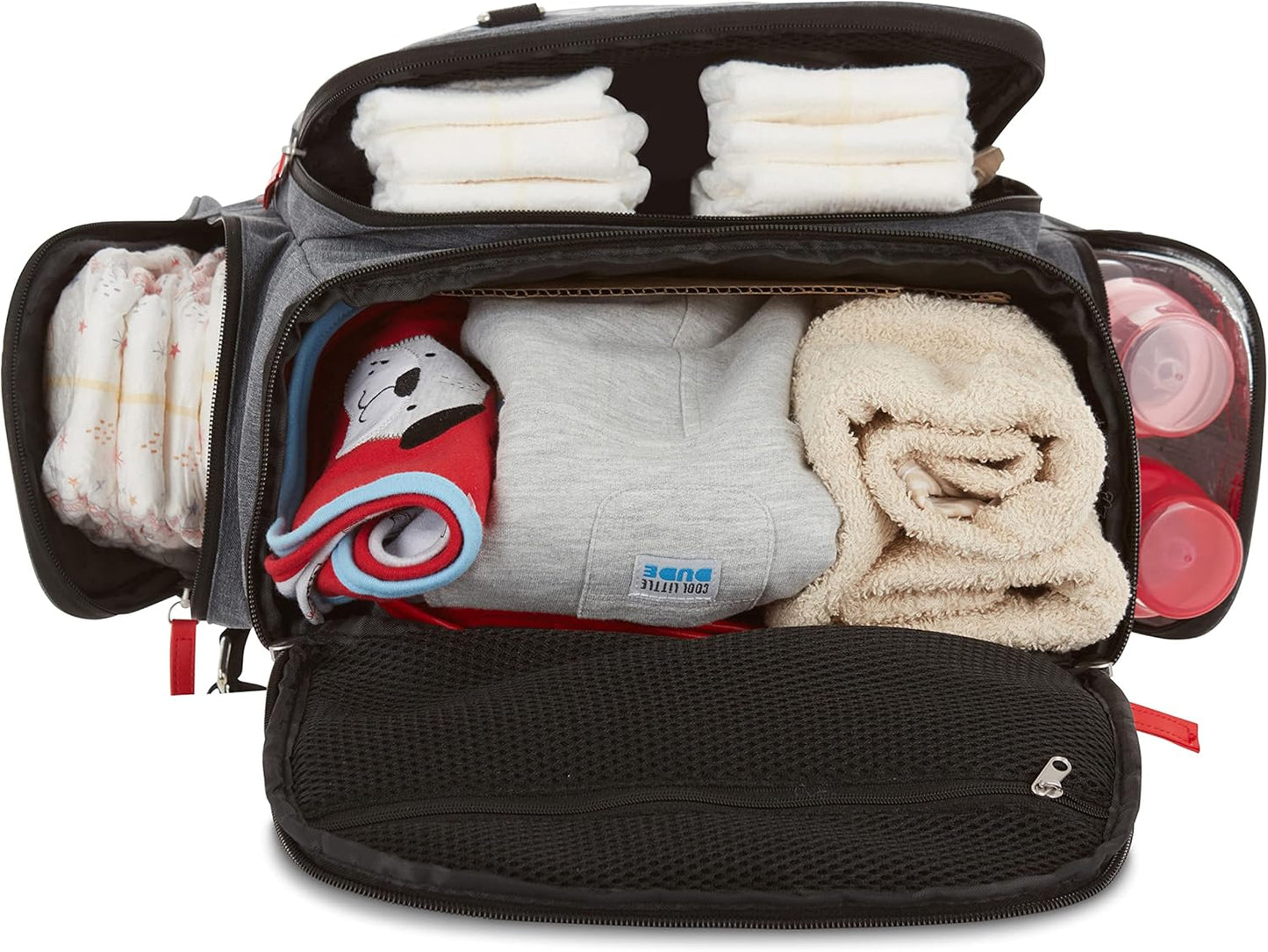 Disney Cudlie Baby Boys Jartop Backpack Diaper Bag in Mickey Mouse Print, 16 Inch, Includes Changing Pad