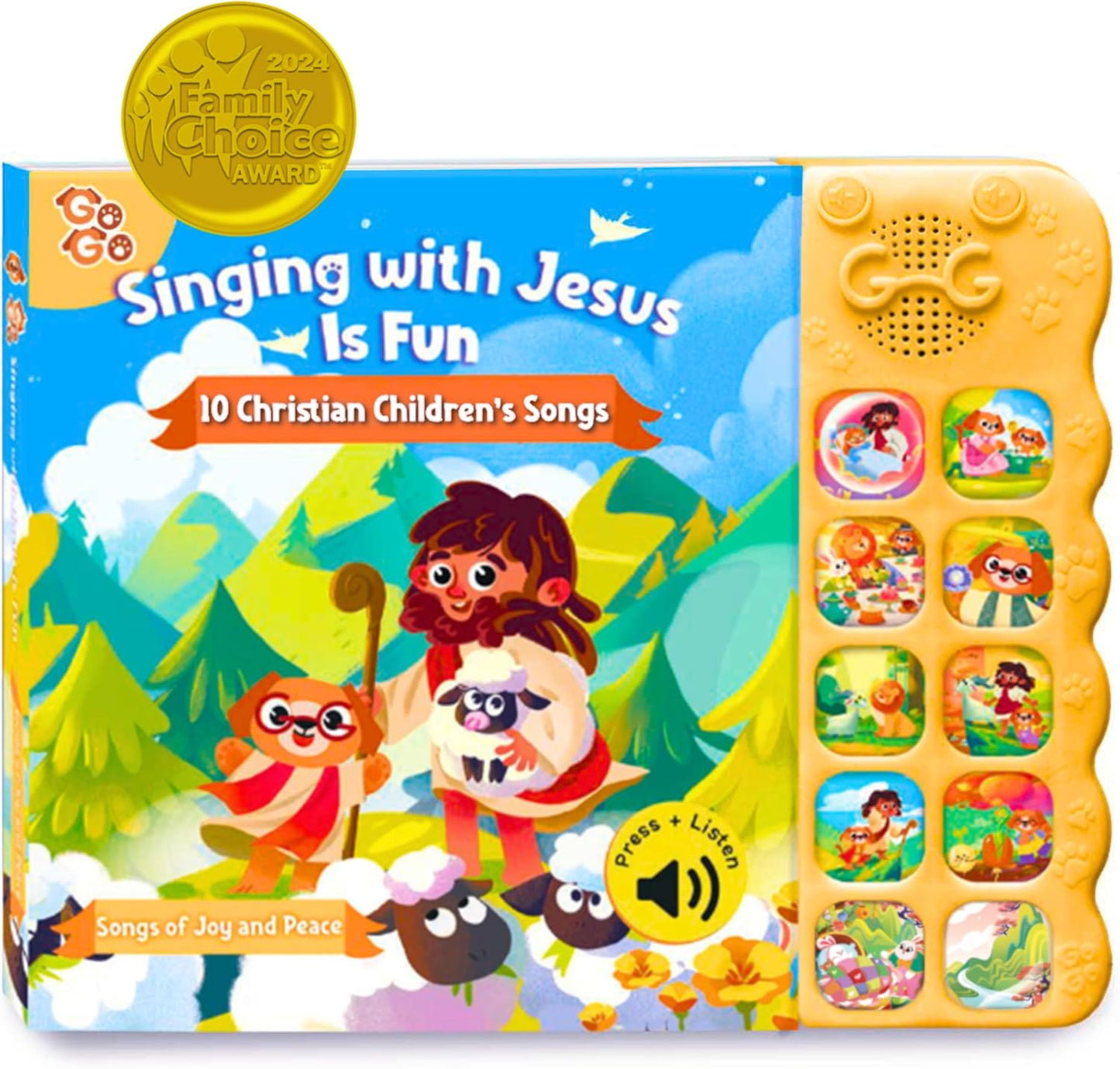 GO GO Bible Songs of Wisdom: Bible Songs Book for Toddlers, 8 Songs, Talking Books for Toddlers 2-4 Years, Sound Books, Sing Along Books, Baby Music Book, Christian Toys for Toddlers