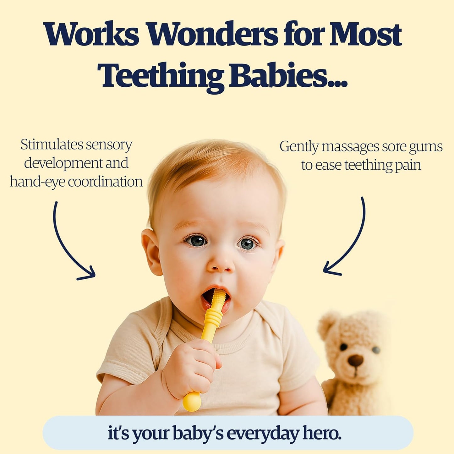 6 Pack Baby Sensory Montessori Toys for 0 3 6 12 18 24 Months Teether for Babies, Baby Teether Teething Stick Toys, Newborn Developmental Toys, Babies Essential Gift– BPA‑Free, Food‑Grade Silicone