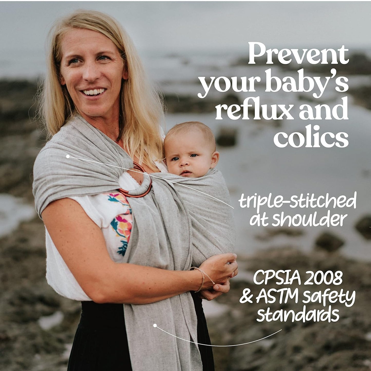 Nalakai Luxury Ring Sling Baby Carrier, Soft Linen Blend Baby Sling, Baby Wrap, Wear Your Little One Close to Your Heart, Comfort, Style