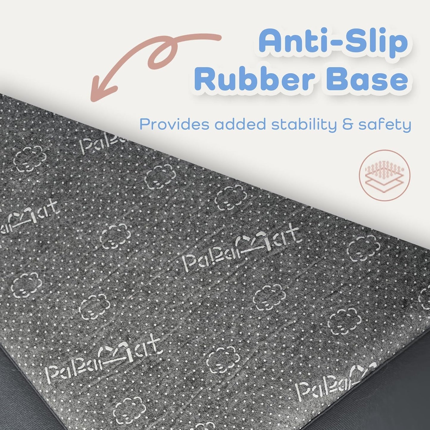 1.3" Thick Baby Floor Play Mat 50x50, Basic Padded Foam Mat for Tummy Time Crawling, Non Slip Cushioned for Babies Toddlers Infants Kids (Dark Grey)