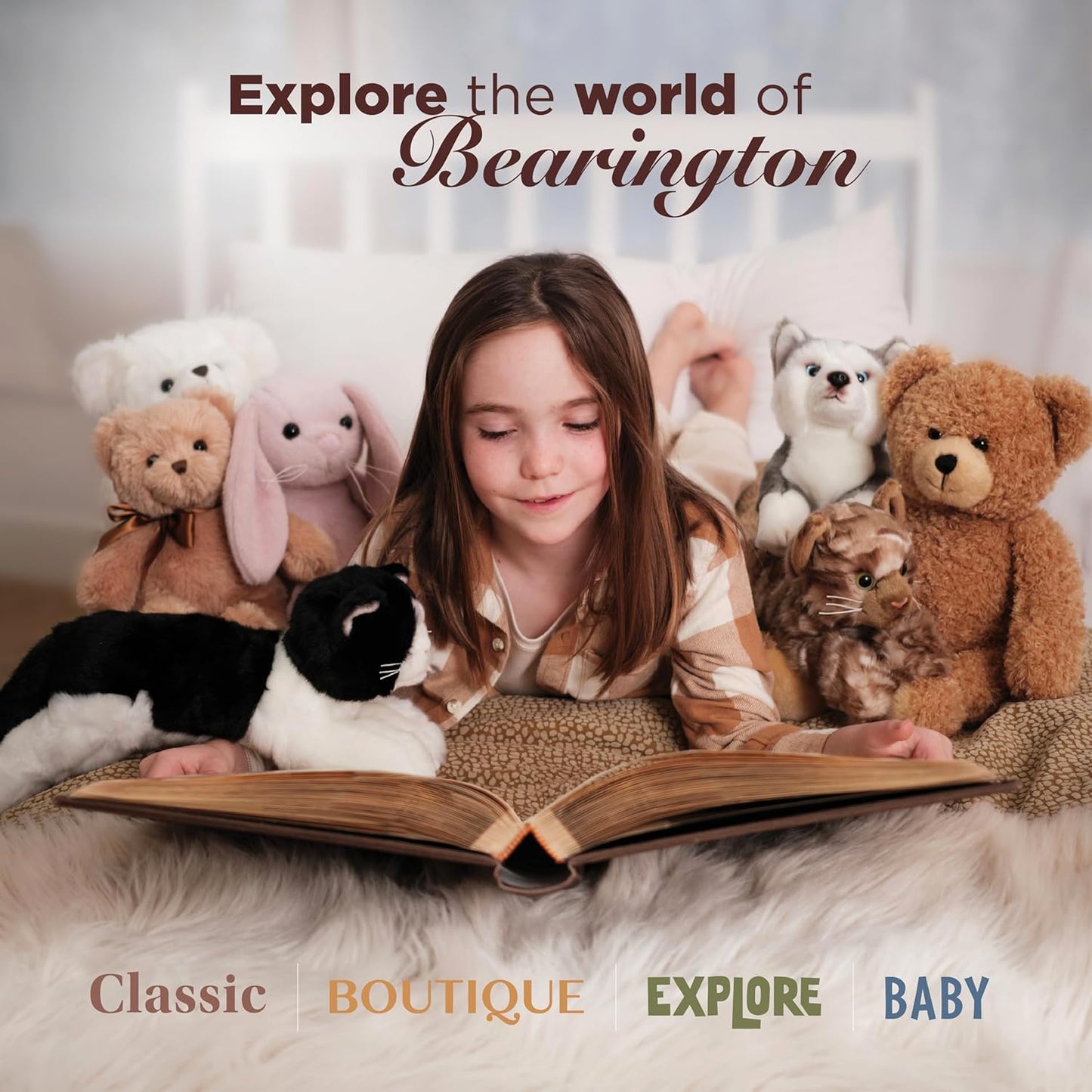 Bearington Baby Lamby, 5.5 Inch Cream Lamb Plush Stuffed Animal, Soft Baby Rattles and Plush Rings - Newborn Toys - Lamb Stuffed Animal