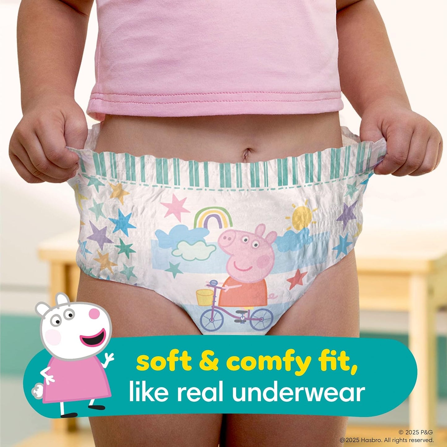 Pampers Training Pants - Easy Ups Girls & Boys - Size 3T-4T, 124 Count, Peppa Pig Potty Underwear (Packaging May Vary)