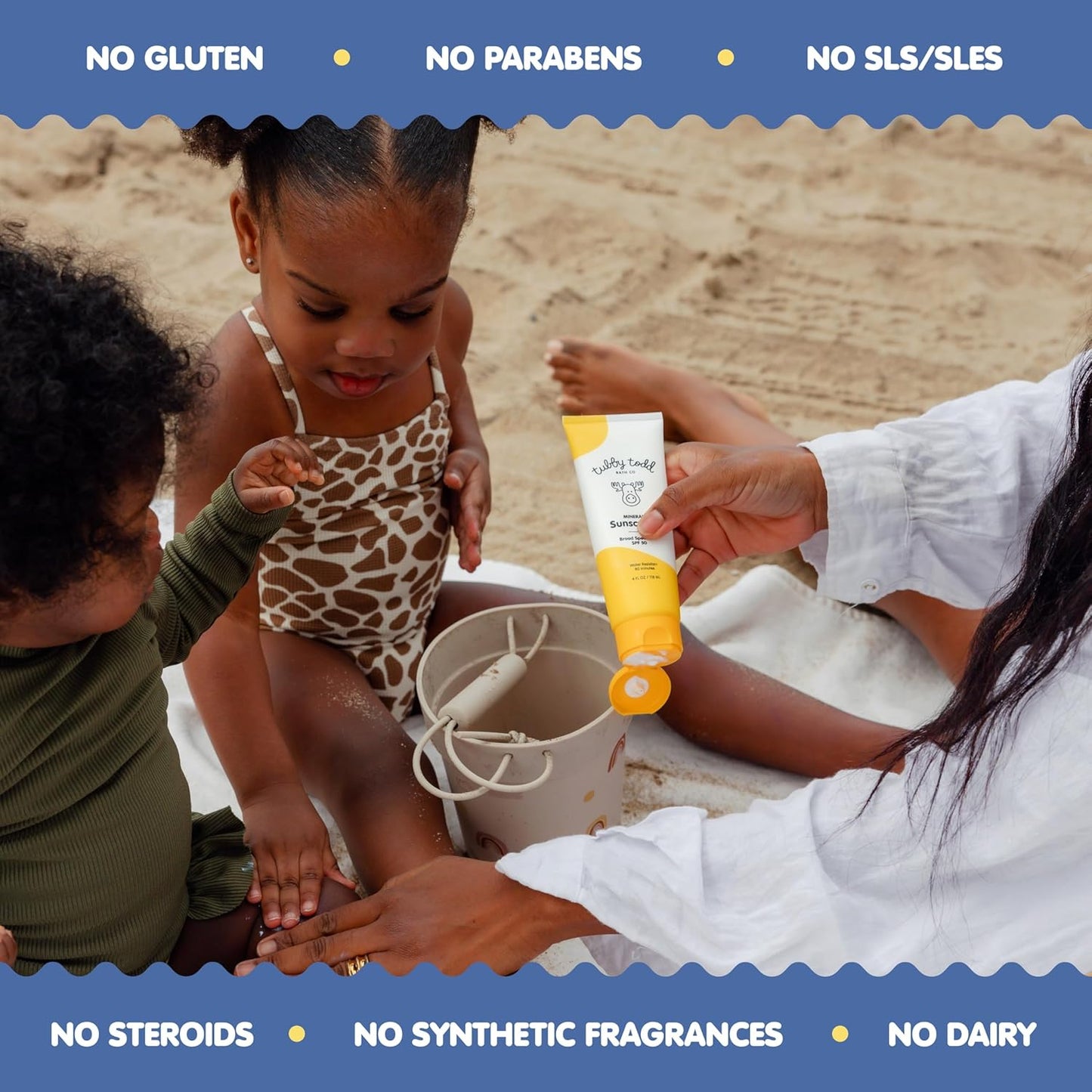 Tubby Todd Face and Body Mineral Protection Sunscreen Kit for Baby, Toddler and Kids - The Sun Bundle - Sunscreen Lotion 4 Fl Oz, Sunscreen Spray 6 Fl Oz and Sunstick 0.5 Oz - Fragrance-Free