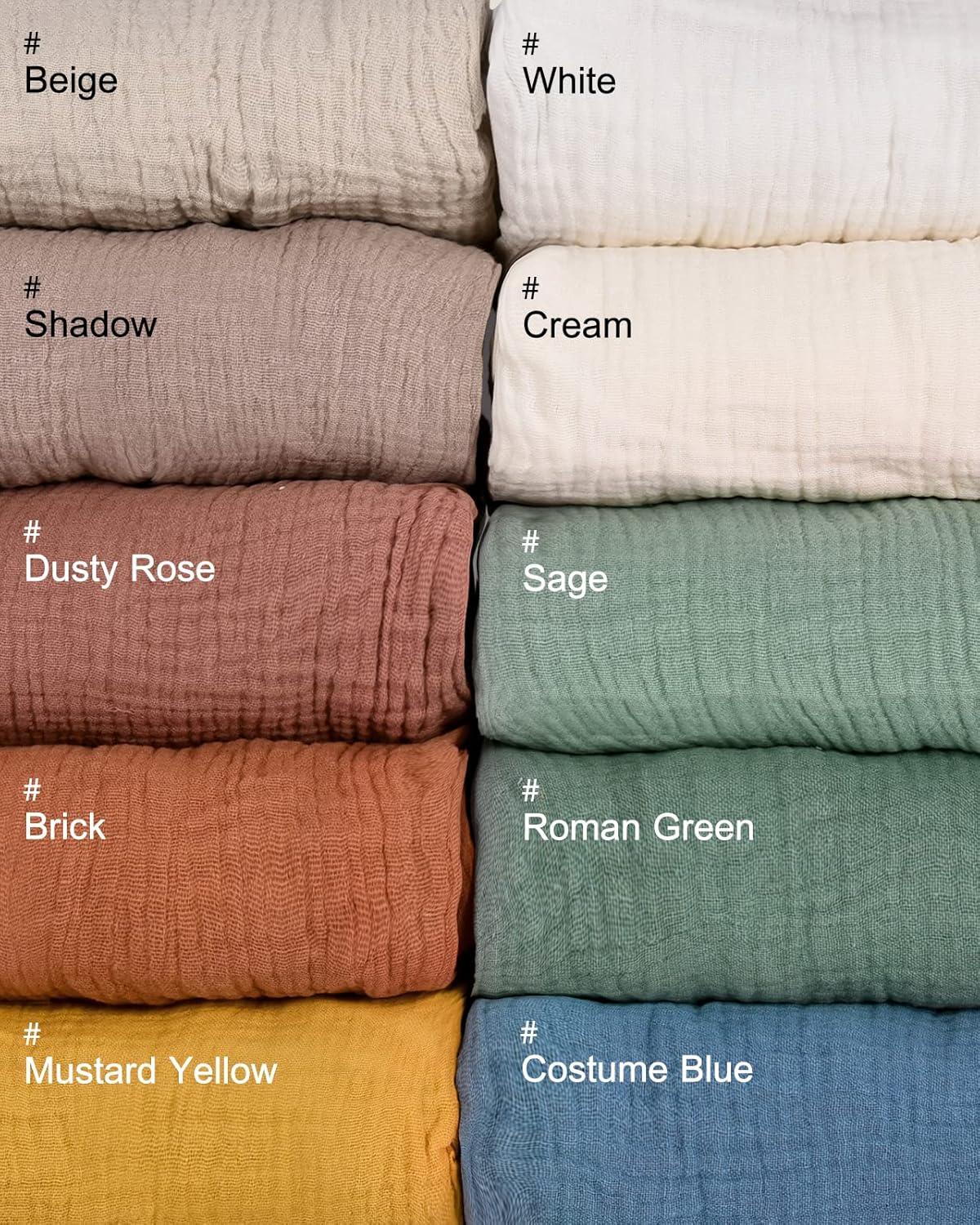 Crib Sheets for Boys Girl, Fitted Baby Toddler Bed Sheets 28" x 52", Neutral Muslin Cotton Crib Mattress Bedding Soft and Breathable Comfort (Cream)